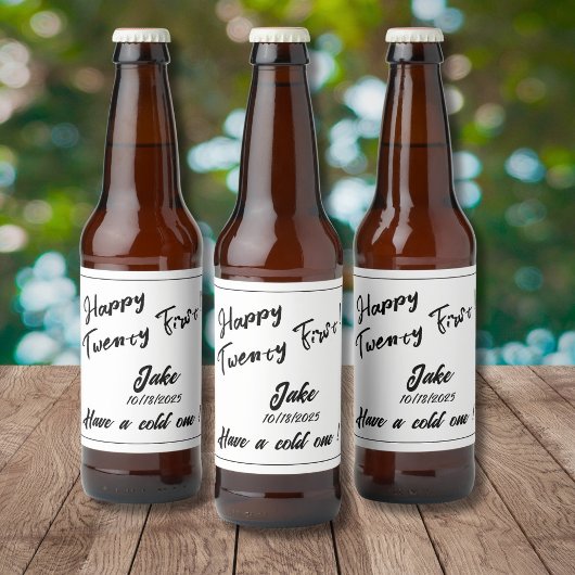 ハッピー21!ジェイク！冷たい物を持って ビールラベル