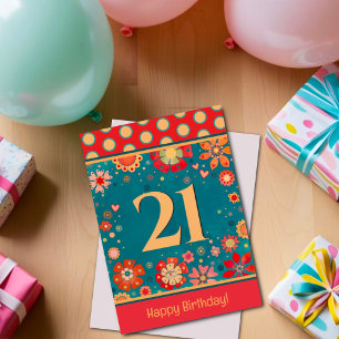 ハッピー21s誕生日フローラフェスティバルインスピレーションカード カード