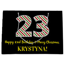 ハッピー23rd誕生日&メリークリスマス、名前をカスタムする