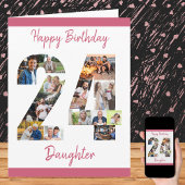 ハッピー24誕生日ママ24番写真コラージュ カード