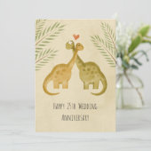 ハッピー25周年結婚恐竜カード (スタンド正面)