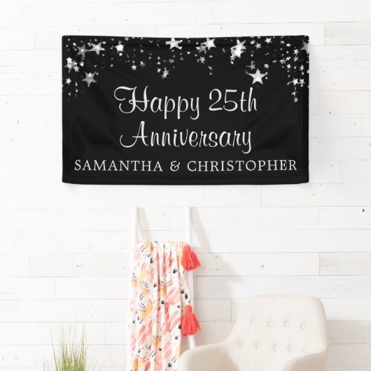 ハッピー25周年記念シルバースター黒人名様 横断幕 (インサイチュ)