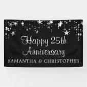 ハッピー25周年記念シルバースター黒人名様 横断幕 (横)