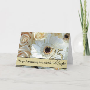 ハッピー25周年記念バラ カード