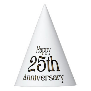 ハッピー25周年記念パーティーハット パーティーハット