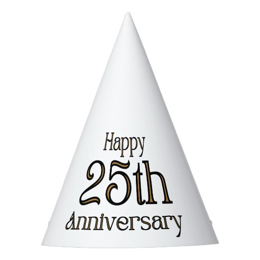 ハッピー25周年記念パーティーハット パーティーハット