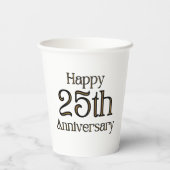 ハッピー25周年記念紙カップ 紙コップ (裏面)