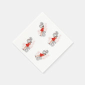 ハッピー25歳の誕生日、イラストレーション スタンダードカクテルナプキン (角)