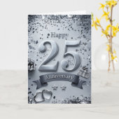 ハッピー25結婚周年記念カード カード (黄色い花)