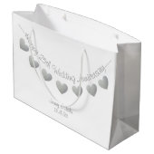 ハッピー25結婚周年記念シルバーハート ラージペーパーバッグ (裏面アングル)
