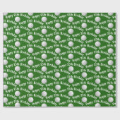 ハッピー25誕生日ゴルフボール ラッピングペーパー (フラット)