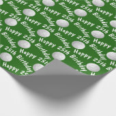 ハッピー25誕生日ゴルフボール ラッピングペーパー (角)