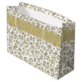 ハッピー25誕生日金ゴールド乱数パターン ラージペーパーバッグ (裏面アングル)