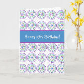 ハッピー25誕生日!カード カード (黄色い花)