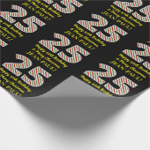 ハッピー25誕生日&メリークリスマス、名前をカスタムする ラッピングペーパー (角)