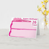 ハッピー26誕生日 カード (黄色い花)