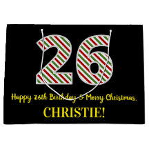 ハッピー26誕生日&メリークリスマス、名前をカスタムする
