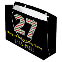 ハッピー27誕生日&メリークリスマス，名前をカスタムする