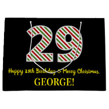 ハッピー29誕生日&メリークリスマス、名前をカスタムする