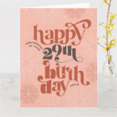 ハッピー29誕生日（再び） カード (黄色い花)