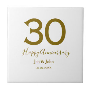 ハッピー30周年記念の日付ゴールデンレはっきりしたット タイル