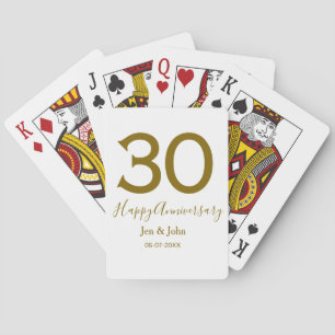 ハッピー30周年記念の日付ゴールデンレはっきりしたット トランプ