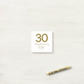 ハッピー30周年記念の日付ゴールデンレはっきりしたット ポストイット (デスク上)