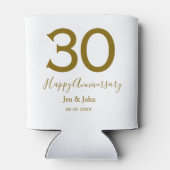 ハッピー30周年記念の日付ゴールデンレはっきりしたット 缶クーラー (裏面)