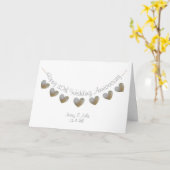 ハッピー30周年記念結婚真珠ハートカード カード (黄色い花)