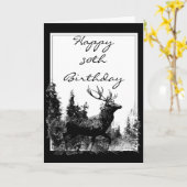 ハッピー30歳の誕生日カスタムヴィンテージシカ カード (黄色い花)