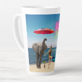 ハッピー30thおもしろいとファンキー誕生日 カフェラテマグ (左アングル)