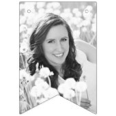 ハッピー30thバースデーフォトブラックグリッター バンティングフラッグ (第1の旗)