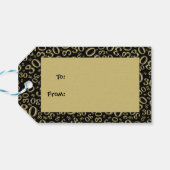 ハッピー30th誕生日ゴールド/ブラックナンバーパターン ギフトタグ (裏面横)