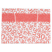 ハッピー30th誕生日サンゴ乱数パターン ラージペーパーバッグ (裏面)