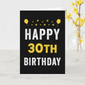 ハッピー30th誕生日トリケナリアお祝いパーティー カード (黄色い花)