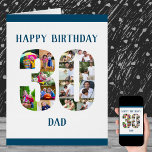 ハッピー30th誕生日パパ番号30フォトコラージュ<br><div class="desc">Happy 30th誕生日パパと誕生日カードユニークと自分の写真のコラージュをカスタム言う。このパパ用の大きなバースデーモダンタカードは、海ブルーのスラブタイポグラフィと数30にあなたの写真に焦点を当てたシンプルスタイリングを持っている。このテンプレートは、papaまたは任意の名前へのハッピーバースデーパパを編集するために設定される。カード内のメッセージを編集することもできます。写真を順番に追加し、各番号の先頭から時計回りに作業し、その位置でのまわりにより良く動作する写真を入れ替え違うる。このデザインは、標準、大きい、大きい、巨大な、巨大な誕生日カードサイズで利用可能である。30歳の誕生日プレゼントのコーディネートは当店で行ってみて下さい。</div>