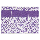 ハッピー30th誕生日パープル乱数パターン ラージペーパーバッグ (裏面)