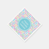 ハッピー30th誕生日名前をカスタムする スタンダードカクテルナプキン (角)