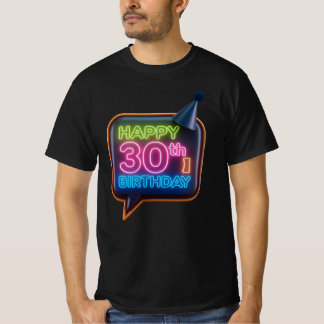 ハッピー30th誕生日Tシャツ Tシャツ
