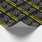 ハッピー31誕生日、おもしろいカラフルスターパターン31 ラッピングペーパー (角)