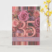 ハッピー35周年記念バラ カード (黄色い花)