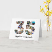 ハッピー35誕生日第35カスタム号写真コラージュ カード (黄色い花)