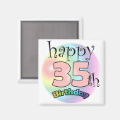 ハッピー35誕生日（ローゼ） マグネット (正面/裏面)