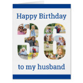 ハッピー36誕生日夫ビッグ36フォトコラージュ (正面)