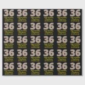 ハッピー36誕生日&メリークリスマス、名前をカスタムする ラッピングペーパー (フラット)