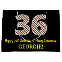 ハッピー36誕生日&メリークリスマス、名前をカスタムする