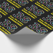 ハッピー38誕生日、おもしろいカラフルスターパターン38 ラッピングペーパー (角)