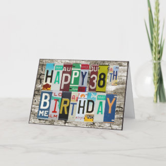 ハッピー38誕生日 カード