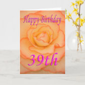 ハッピー39誕生日花 カード (黄色い花)