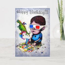 ハッピー3D誕生日!!! カード